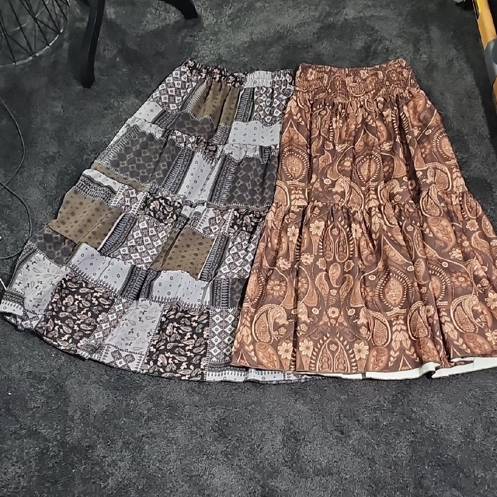 Bohemian Patchwork and Paisley Maxi Skirt